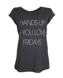 T-shirt Hands up - antraciet