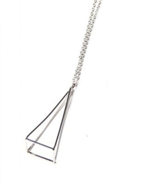 Ketting Triangle 3D - zilver