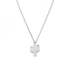 Ketting Cactus - zilver