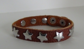 Armband Sterren - cognac