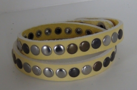 Wikkelarmband Studs -  geel