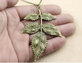 Ketting Leaves - antiekgoud