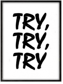 Lijst Try, try, try