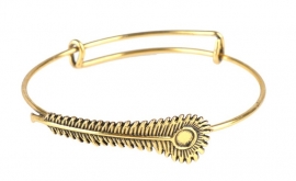 Armband Pauwveer - goud