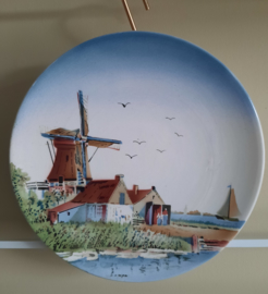 Wandbord met Hollands landschap