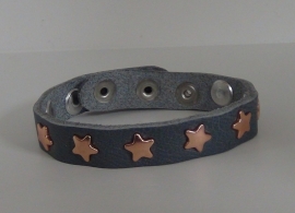 Armband Sterren - grijs/koper