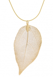 Ketting Skeletblad - goud