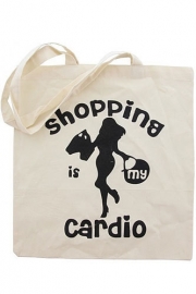 Tote bag " Shopping is my cardio"