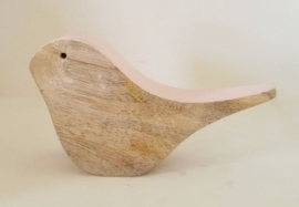 Vogel, hout - roze