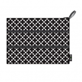 Ecozz Zip bag Squares -zwart