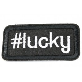 Patch Lucky - zwart/wit