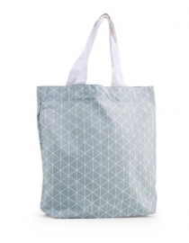 Tote bag Triangle - sage green