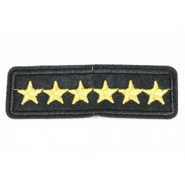 Patch Sterren - zwart/goud