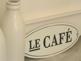 Metalen bord Le Café