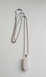 Ballchain ketting Roze Quartz