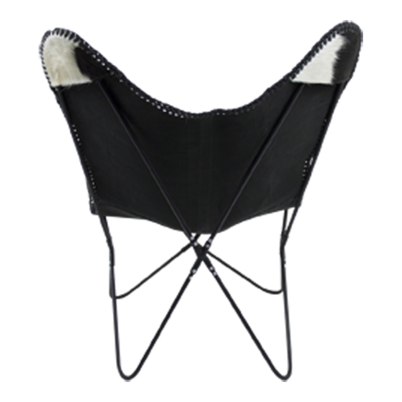 Vlinderstoel Koeienhuid - zwart/wit