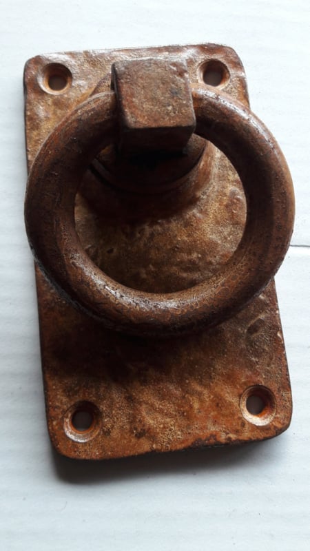 Handgreep/deurklink Ring - roest, klein | Kastknoppen leren | Home Living