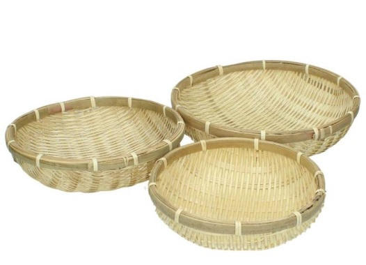 Set van 3 bamboe manden