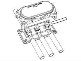 BEP vermogensstrip 500A, 3 aansluitingen