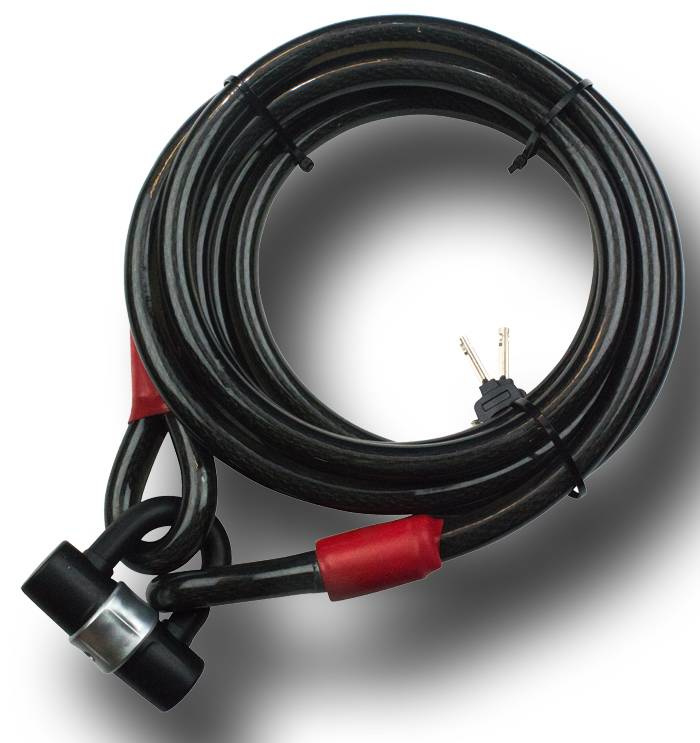 COMBI DEAL! Lusbare 3m en 2 cm dik kabel met beugel slot | Kabelsloten | Pimpjeboot