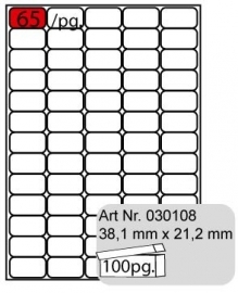 38,1 mm x 21,2 mm (Art: 030108)
