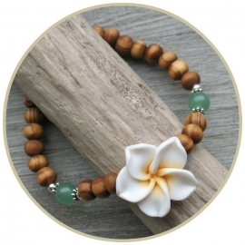 Armband `Frangipani` Wit