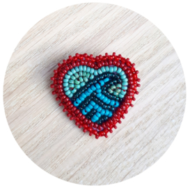 Broche 'Ocean Love' rood