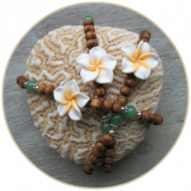 Armband `Frangipani` Wit