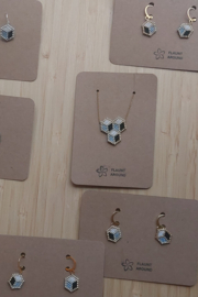 Ketting 'Cube' gold