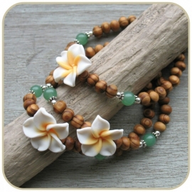 Armband `Frangipani` Wit