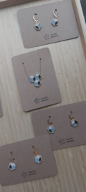 Oorbellen 'Cube' gold