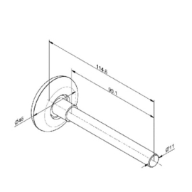 Loopwiel nylon (wit)