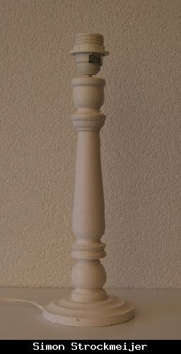 Lampenvoet wit hout 35cm