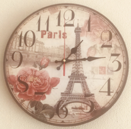 Stille Wandklok ''Eiffel Paris'' - 30 cm