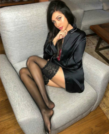 Mystery sexy 15 denier kousen met kanten band
