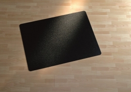 Bedrukte zwarte bureaustoelmat 90 * 120 cm