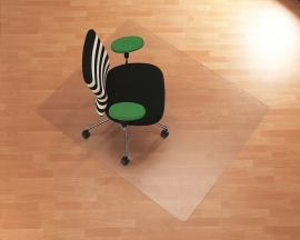 Bureaustoelmat : voor harde vloeren Makrolon ® 150x 120 cm