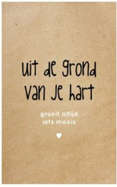 Enkele kaart Uit de grond van je hart...