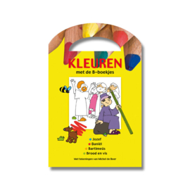 Kleurboek met handvat geel