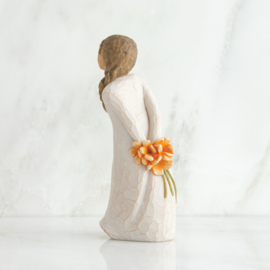 Meisje met bloemen: voor jou
