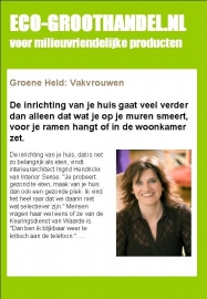 Groene Held in nieuwsbrief Eco-logisch.