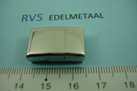 [ 8442 ]  RVS,  Magneet slot  12 x 4 mm.  inw.  per stuk