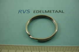 [ 8542 ]  RVS  Split ring  24 mm.  per 2 stuks