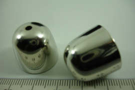 [ 6709 ] Metallook Kap 16 mm. Zilverkleur, per stuk