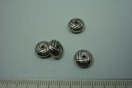 [ 0797 ] Rondel 10 mm. Oud Zilver, per stuk