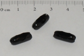 (0157) Slotje balletjes ketting 3,8 mm zwart.