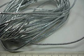 [ 8208 ] Metalic Zilver Waskoord 1.7 mm.  5 meter