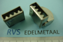 [ 8368 ] RVS,   Klik slotje 14 mm. x 4 mm. inw.   per stuk