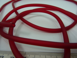 [ 6675-R ] hol Rubber 5 mm. Rood, per meter