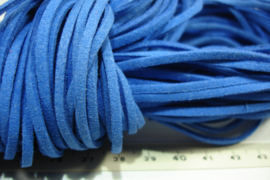 [ 6078 ] Plat Suede Veter 2.8 mm. Blauw, per meter